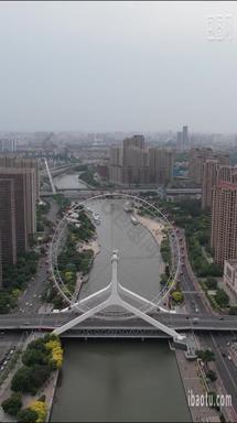 航拍天津城市建设天津风光